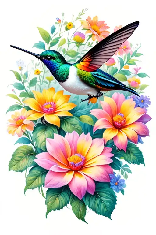 Flowers Butterfly Garden Hummingbird