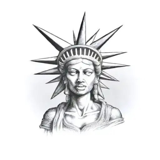 African Lady Liberty Statue