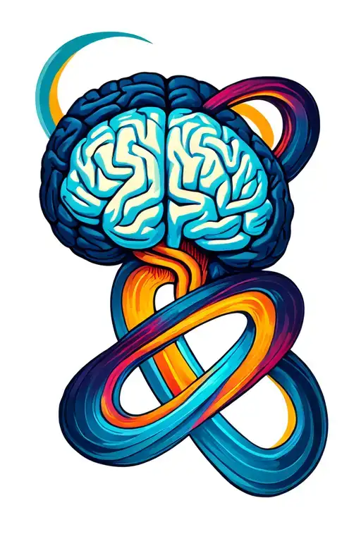 Brain And Infinity Symbol Incorporating Elements