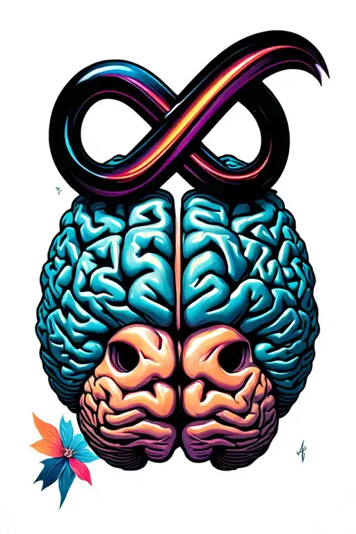 Brain And Infinity Symbol Incorporating Elements