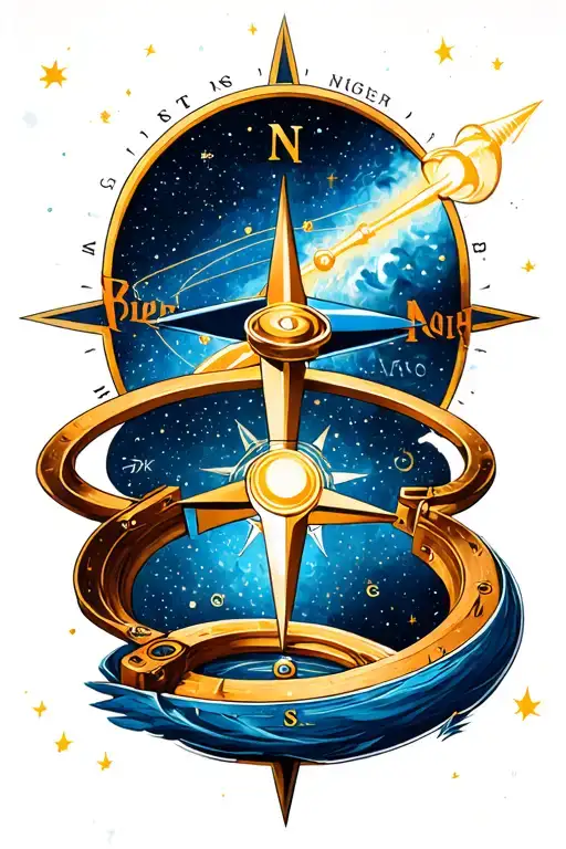 Big Dipper And Compass