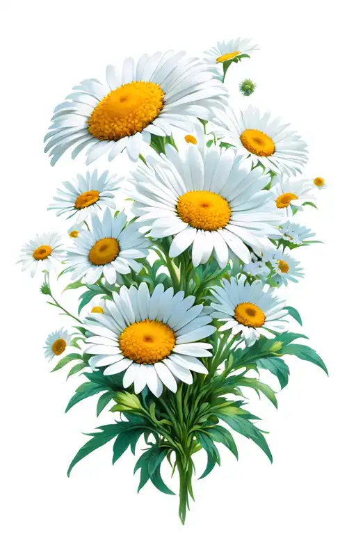 Daisy Flower With Other Flowers Growing