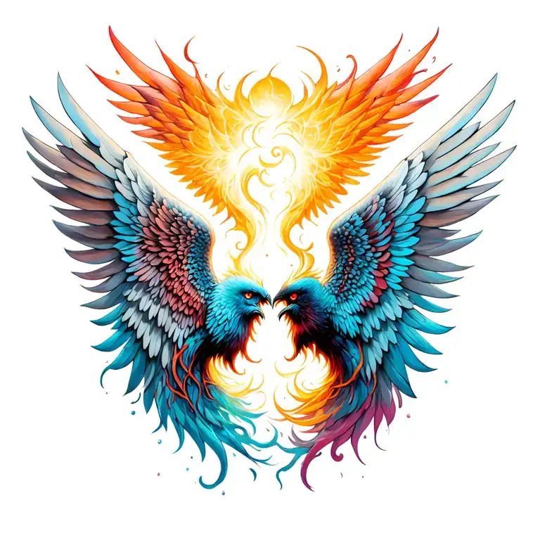 Heven And Hell Wings Mixed Together