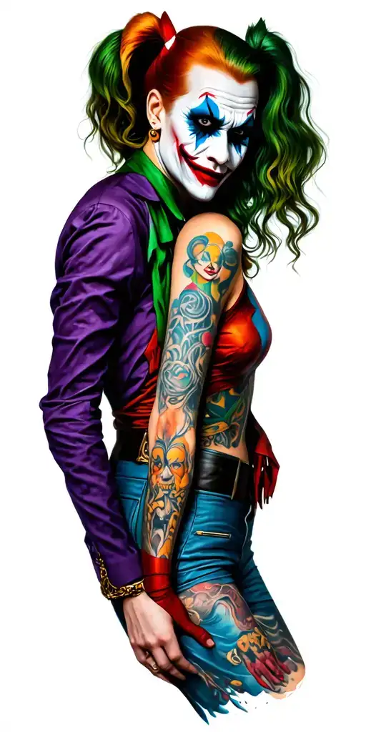 Harley Quin And The Joker Full Sleeve