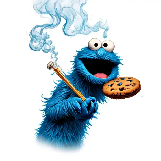 Cookie Monster Smoking
