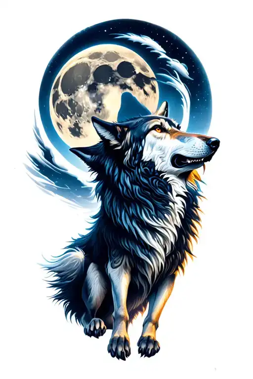 Wolf Howling At The Moon