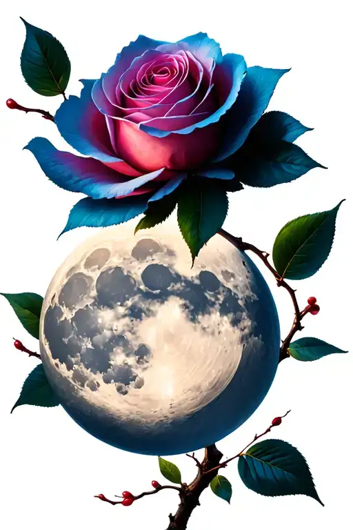Rose Moon Cherry Blossoms