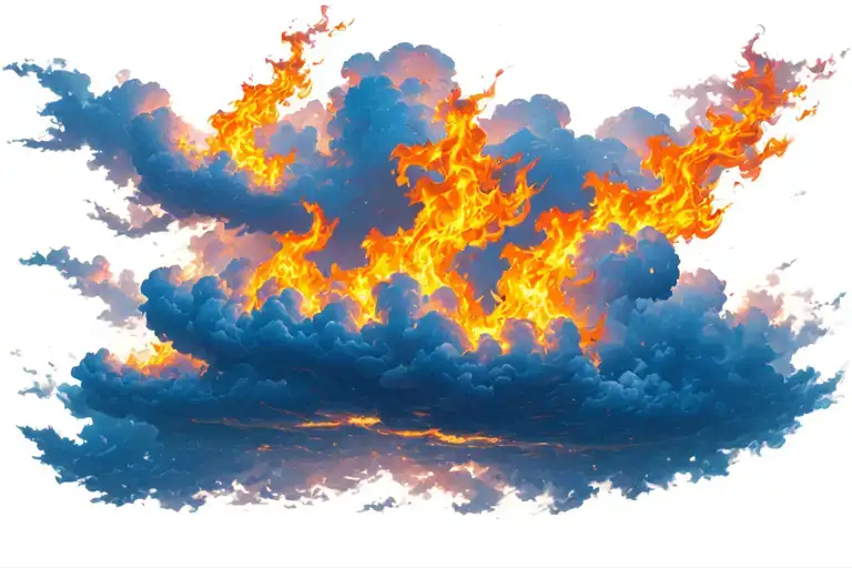 Fire Or Clouds Surrounding