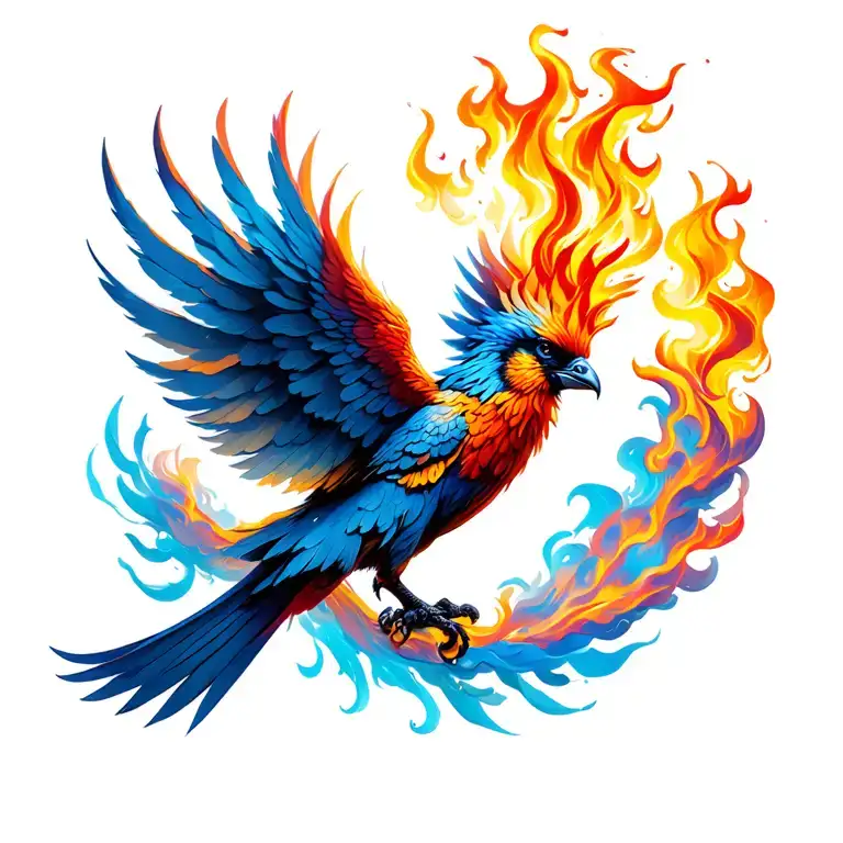 Phenix Bird Lifting The Fire Flight