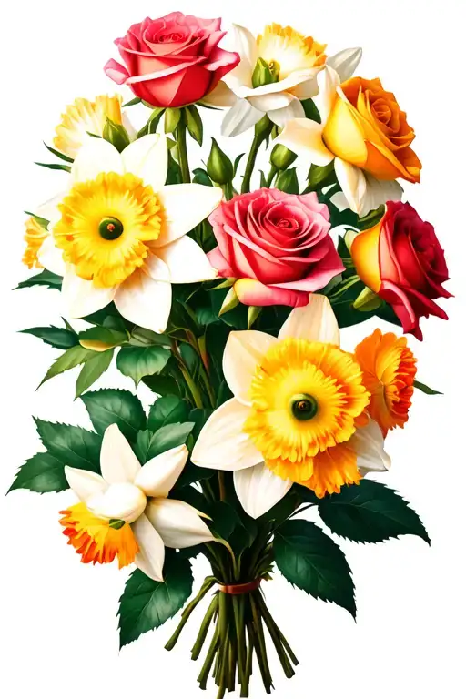 Roses Cosmo Narcissus Bouquet