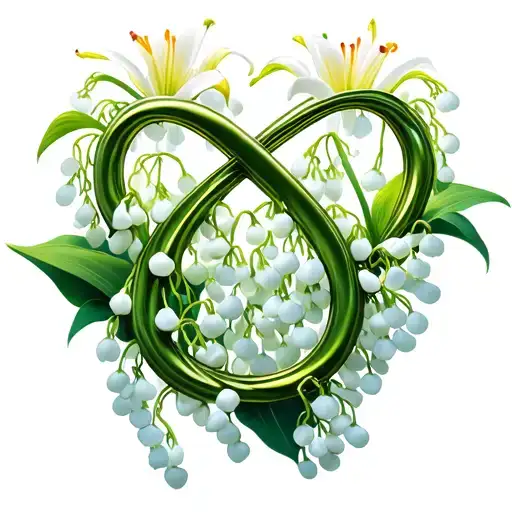 Infinity Symbol With Lily Of The Valley Flower