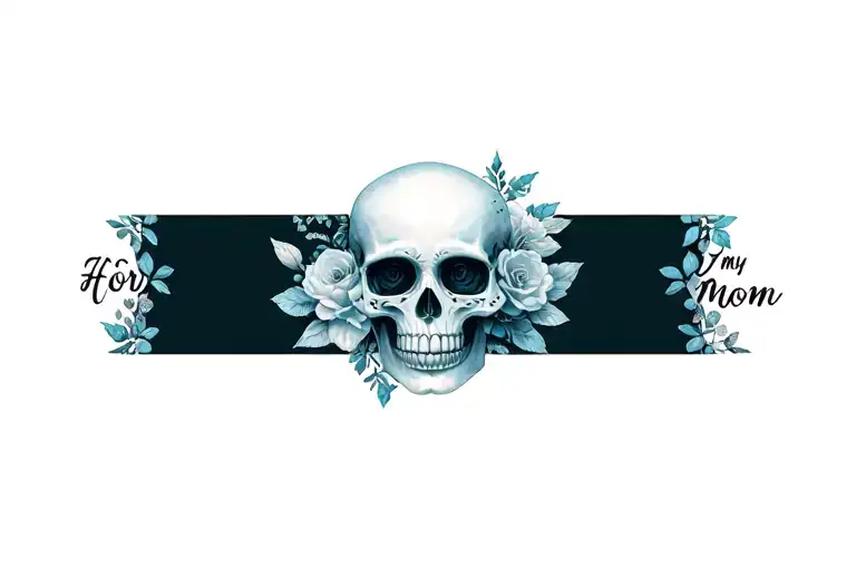 Candy Skull With Hope Around For Memorial For My Mom Hope