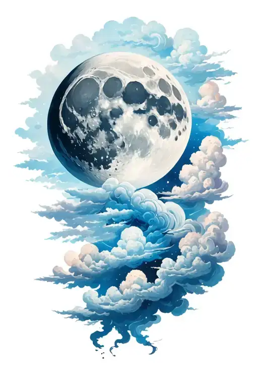 Moon And Clouds Surround
