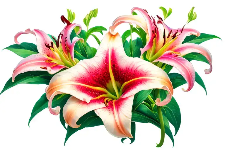 Stargazer Lily Intertwined