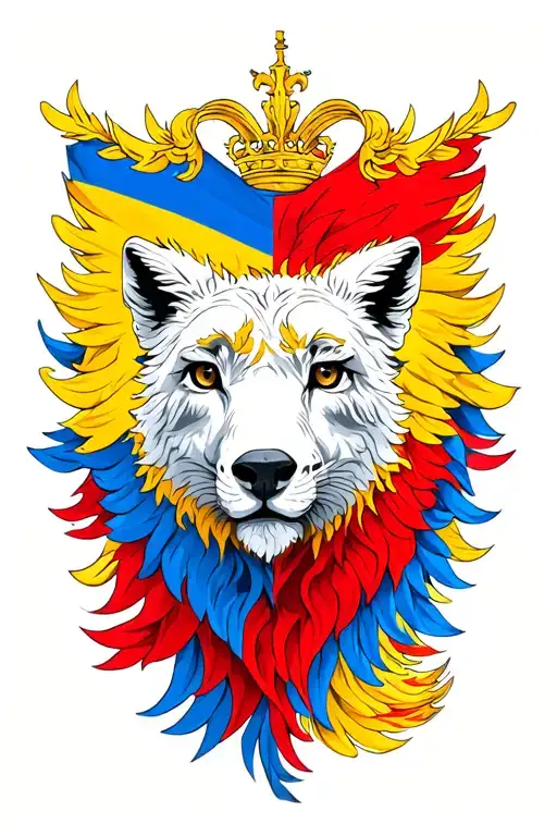 Czech Flag In Color On An Animal