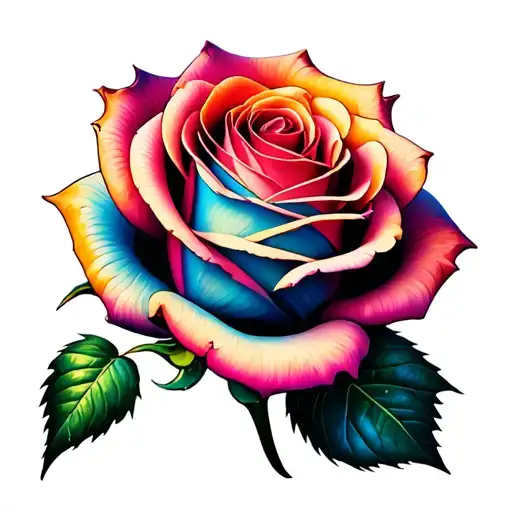 Rose With Stem As Words That Say