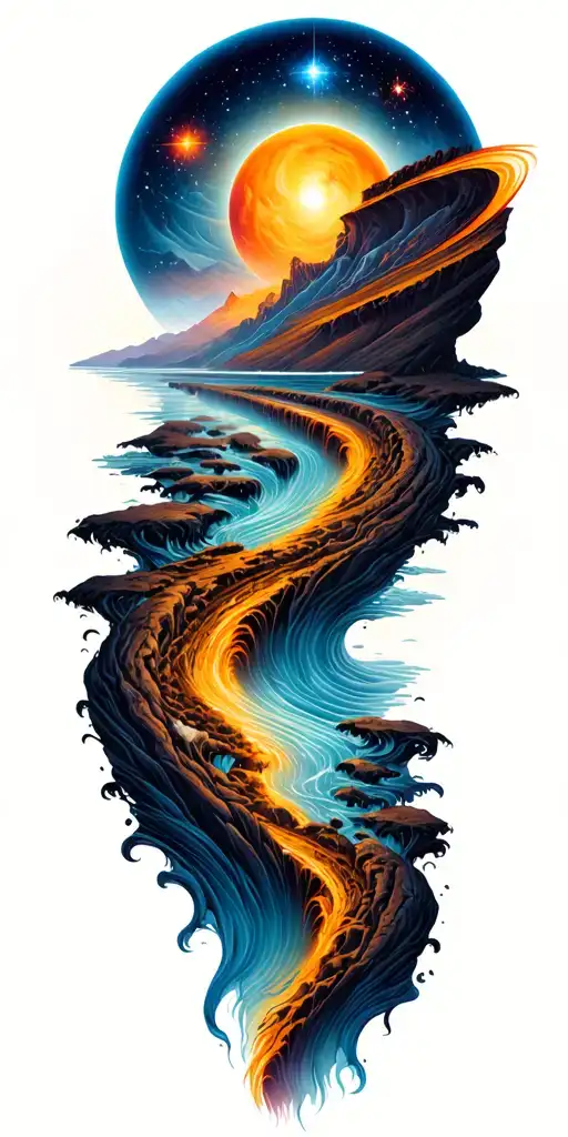 A Universe Flowing Down A River