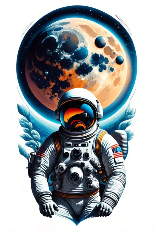 Astronaut And Moon