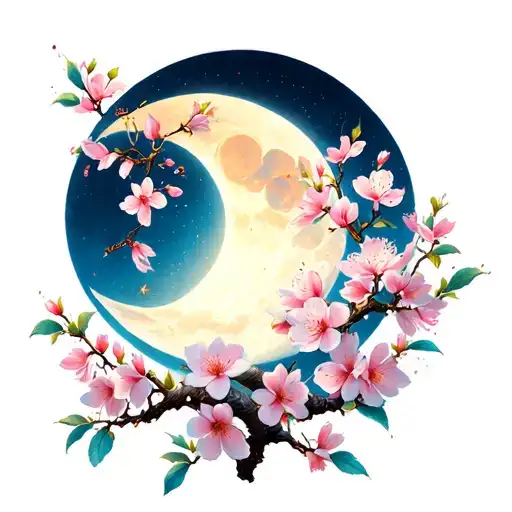 Sun And Moon Cherry Blossom