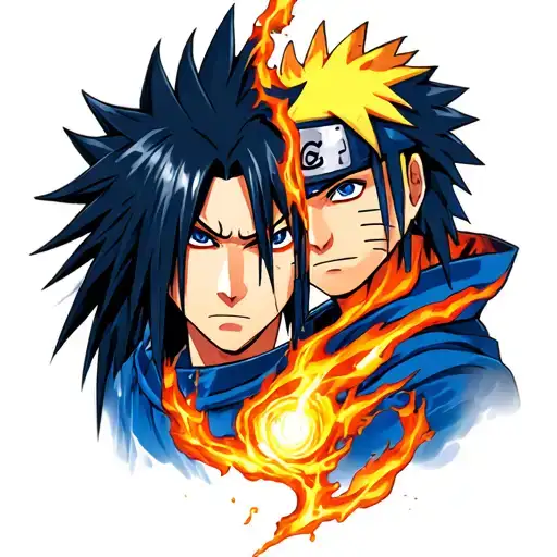 Naruto And Sasuke Curse Mark