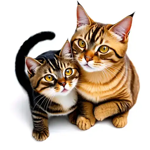 Two Cats Playing Together