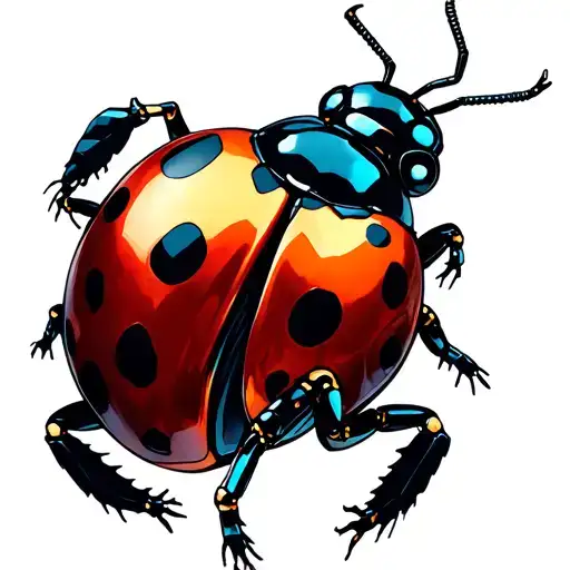 Metallic Robot Ladybug