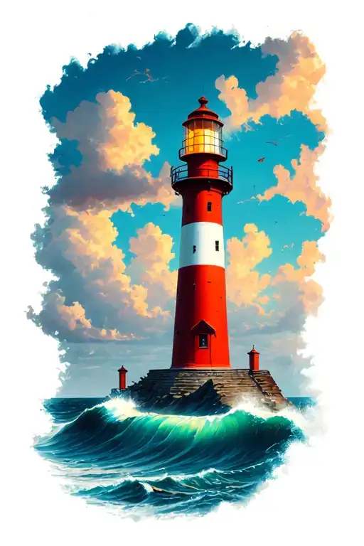 Lighthouse Near Ocean