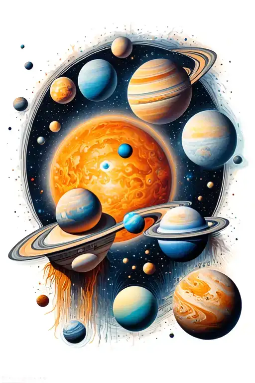 Planets Around The Sun