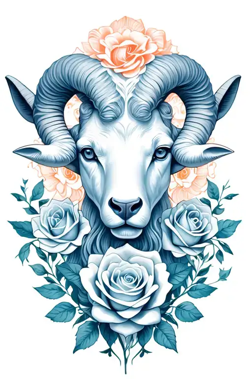 Aries And Rose Symbols