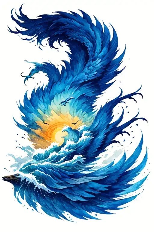 Contour Of The Wind Of The Winds In Watercolor