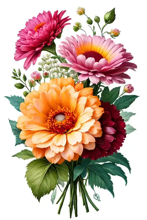 Birthflower Bouquet 2 May 2 December 1 July 1 February