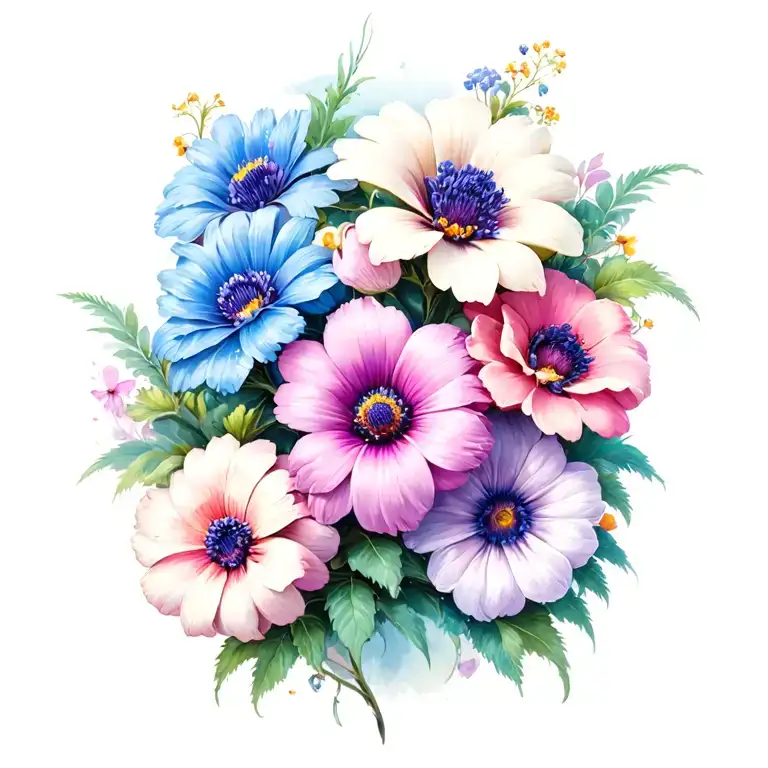 Individual Flowers With 2 Fingerprints