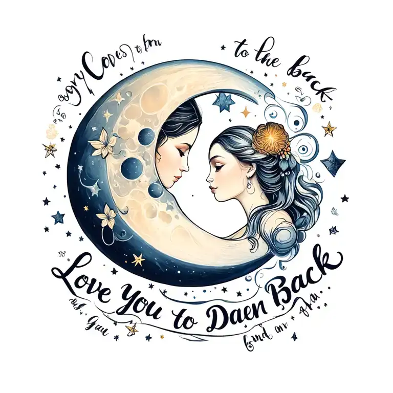 Love You To The Moon And Back Mother Daughter Tattoos With Year Of Birth