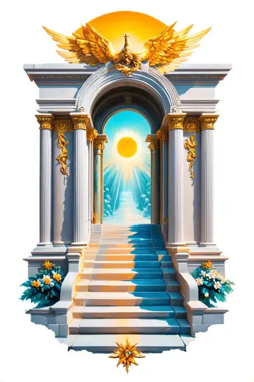 Gates Of Heaven With Stairs