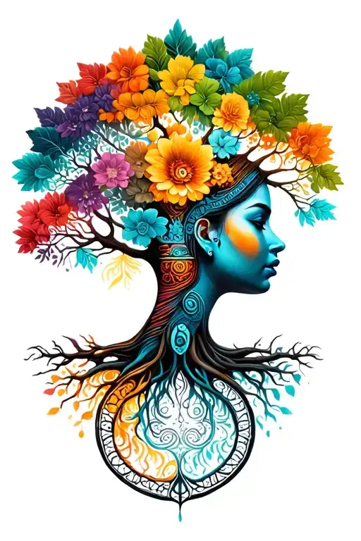 Tree Of Life Ethnic Women Full Body