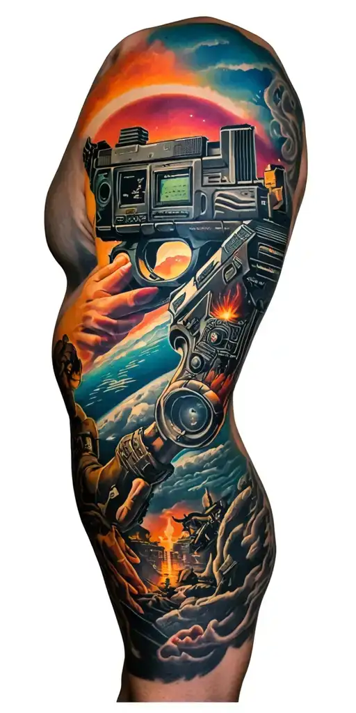Full Sleeve Made Up Of 90S And Early 2000S Pc Games