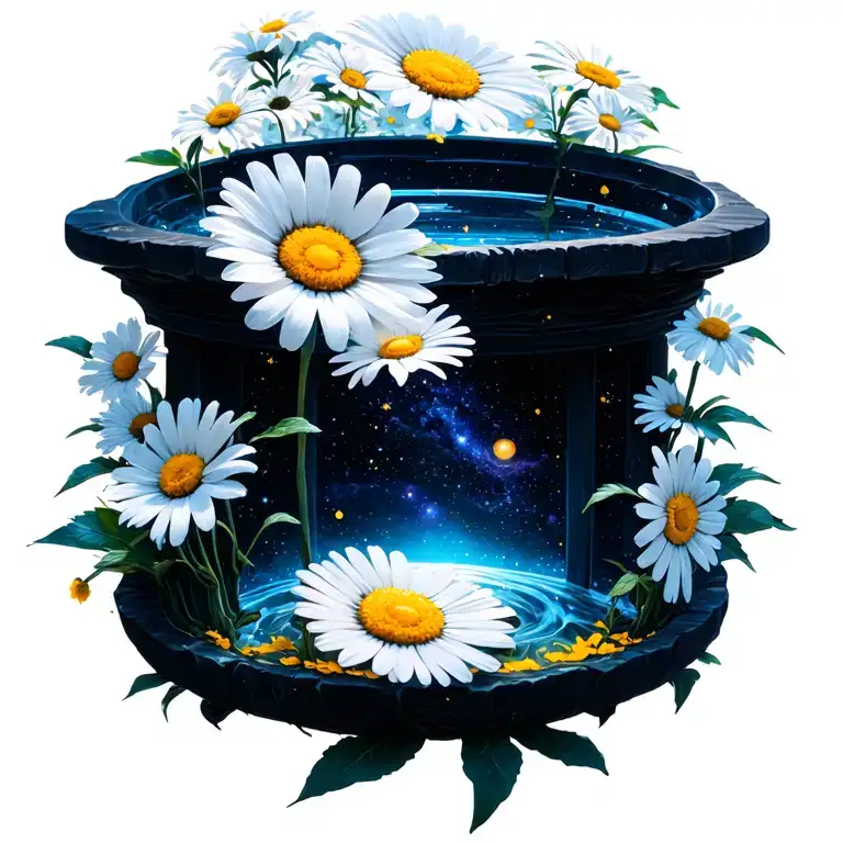 Cosmic Wishing Well Tossing Daisies