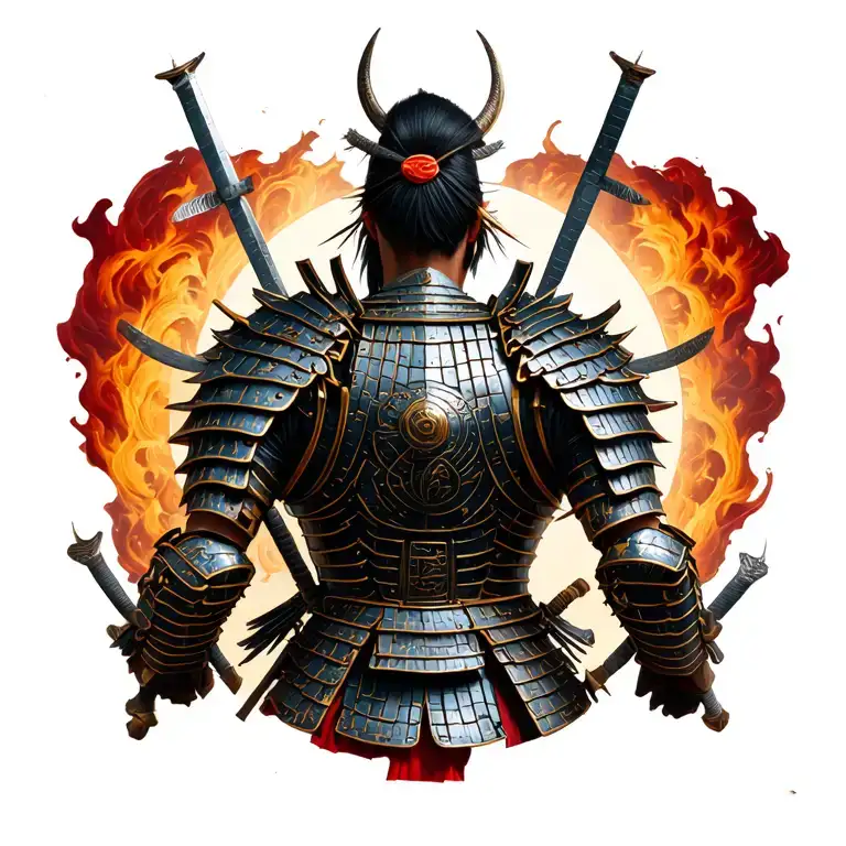 Samurai Armour Crossed With Bio Mechanical Back