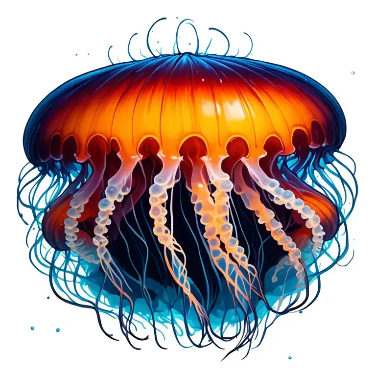 Jellyfish With Lines Around It