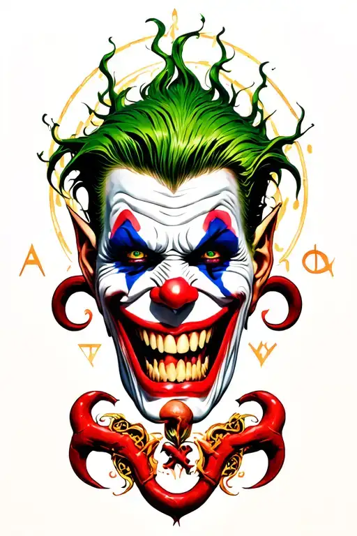 Cancer Zodiac Symbol Incorporated With A Sinister And Evil Joker Grin