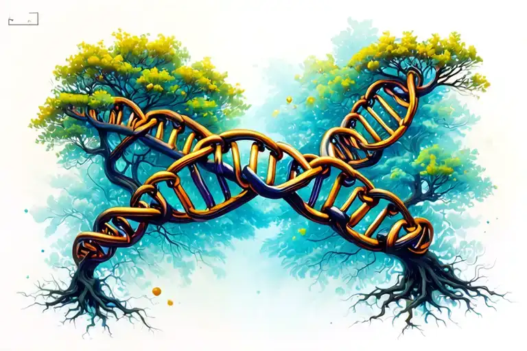 Dna Chain And Tree