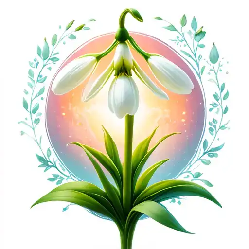 Snowdrop Flower Capricorn Jupiter Tattoo idea