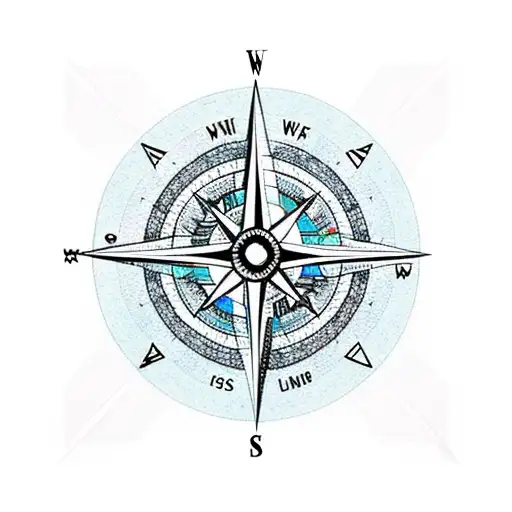 Compass True North Online Lines And Cardinal Directions