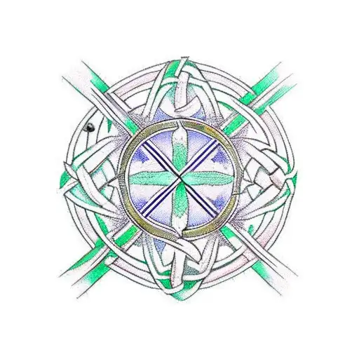 Celtic Knot Cross Over Compass