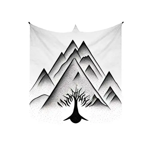Mountain Black And White Peak Roots Peace