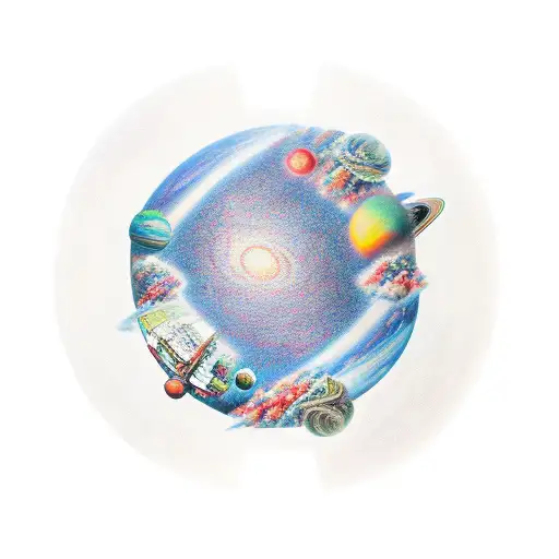 Universe With Mother Leading Four Children