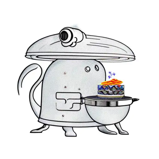 An Alien Chef Cooking On A Ufo