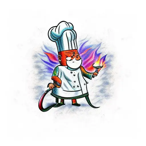 Chef With Fire Arrownd