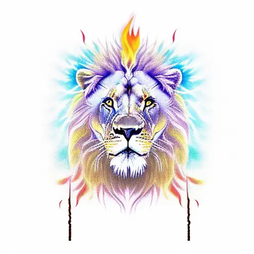 Lion On Fire
