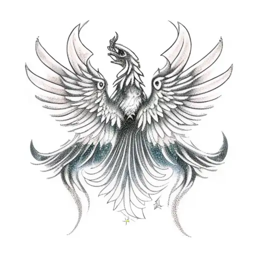 Phoenix With Scorpio Constellation